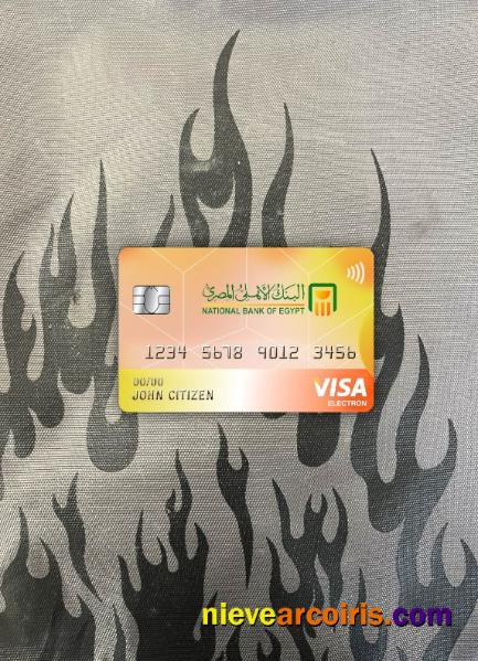 Egypt National bank visa electron card photolook